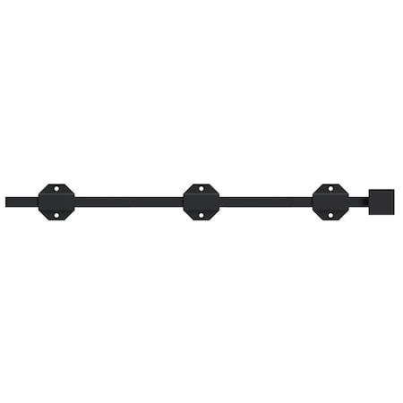 Deltana 18 Modern Heavy Duty Surface Bolt; Black Finish 18SBM19